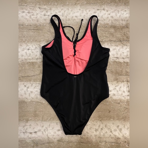NWOT 💖PINK by Victoria's Secret One Piece Lace Up Bathing Suit Size L - Picture 3 of 6